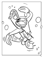 A coloring page of woody woodpecker